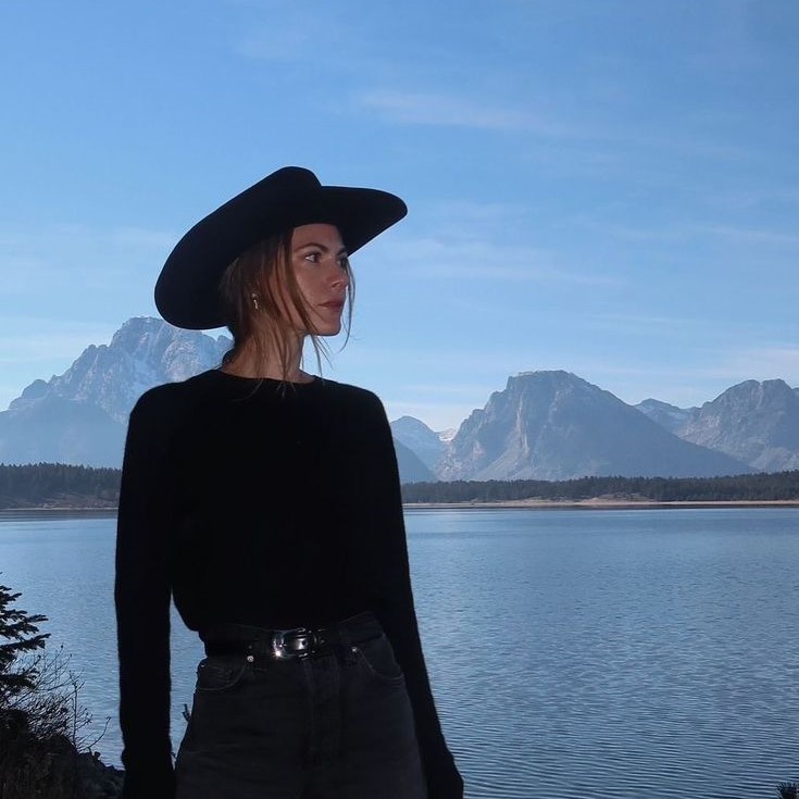 black straw cowboy hat