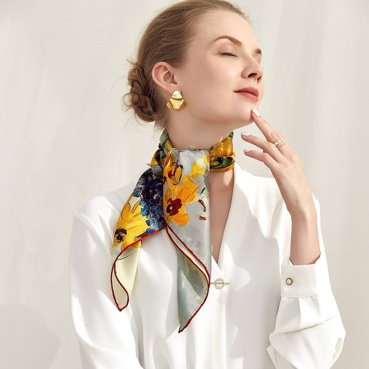 modern silk scarf looks